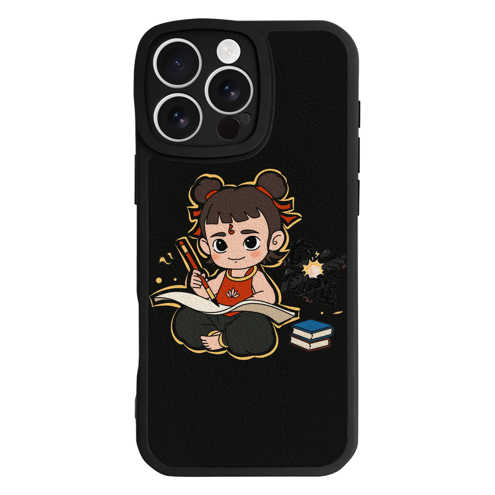 （画像用） Ne Zha 2 ナタ 魔童の大暴れ 【iPhone 16シリーズ対応】シリコンスマホケース（レザー調） 材質：シリコン